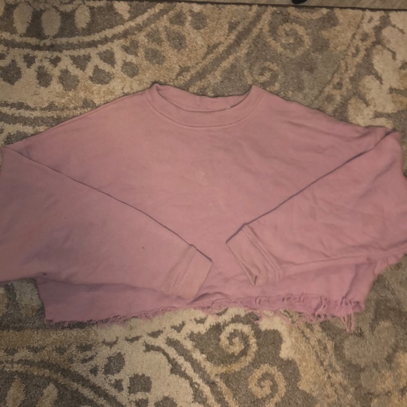 Pacsun Cropped Mauve Crewneck - Picture 1 of 1
